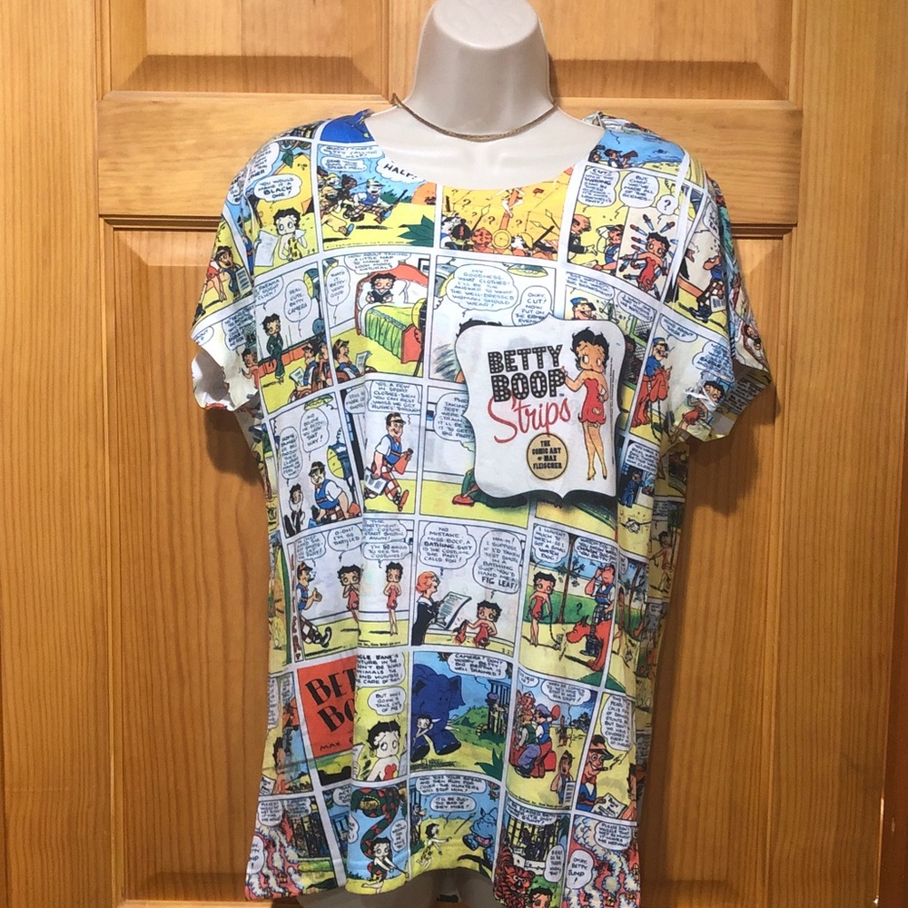 Betty Boop Comic Print Short Sleeve Tee